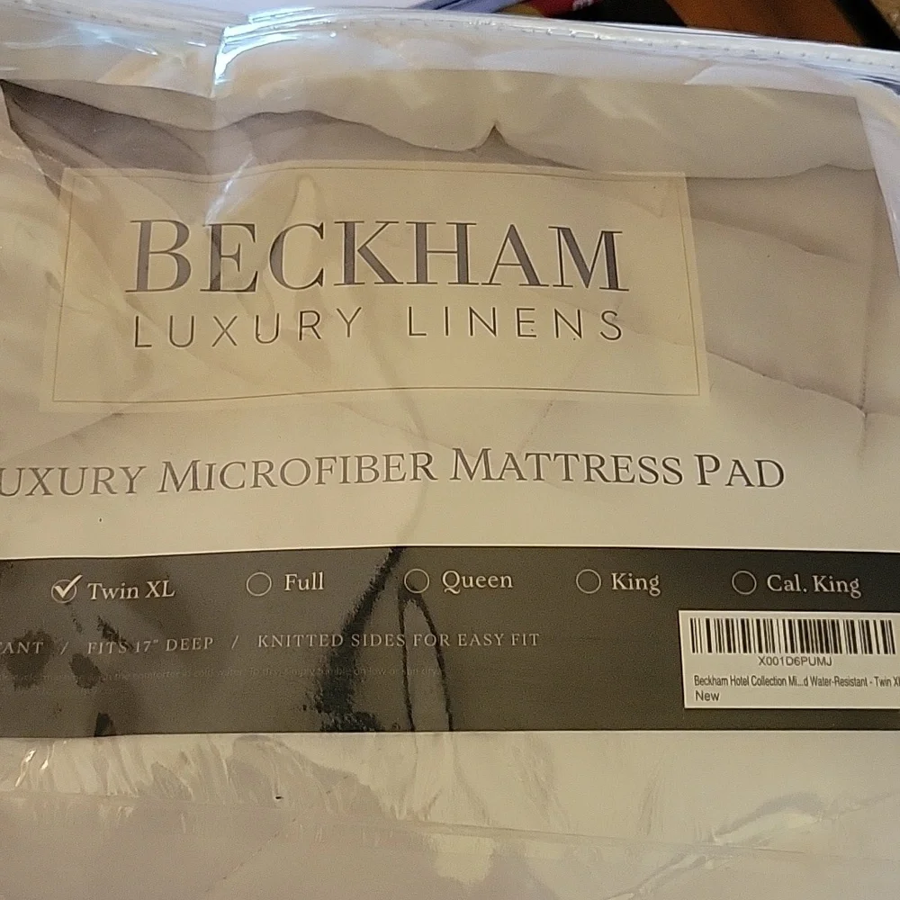 Beckham Hotel Collection Microfiber MattressPad TwinXL Quilted hypoallegenicNEW…